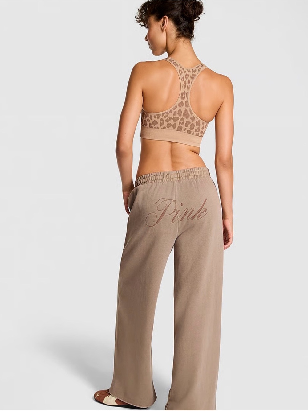 VS PINK Iced Coffee Wide Leg Sweatpants